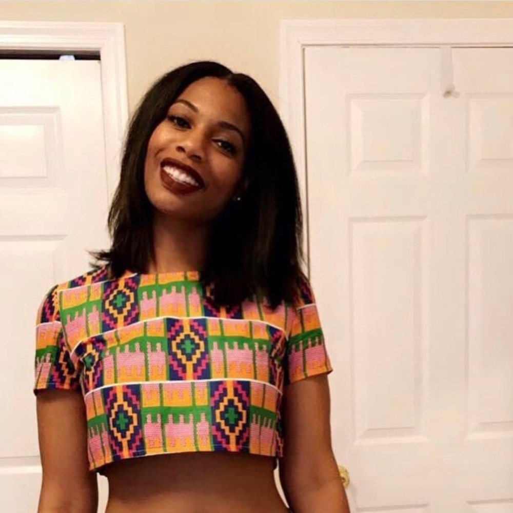 African print crop top